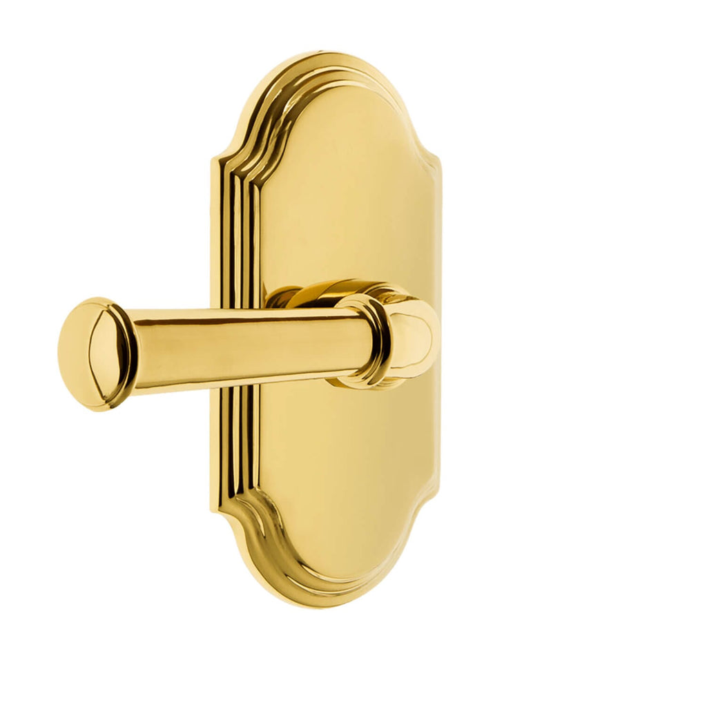 Arc Short Plate with Georgetown Lever in Lifetime Brass