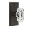 Carré Short Plate with Baguette Clear Crystal Knob in Timeless Bronze