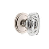Circulaire Rosette with Baguette Clear Crystal Knob in Polished Nickel