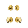 Circulaire Rosette Entry Set with Eden Prairie Knob in Lifetime Brass