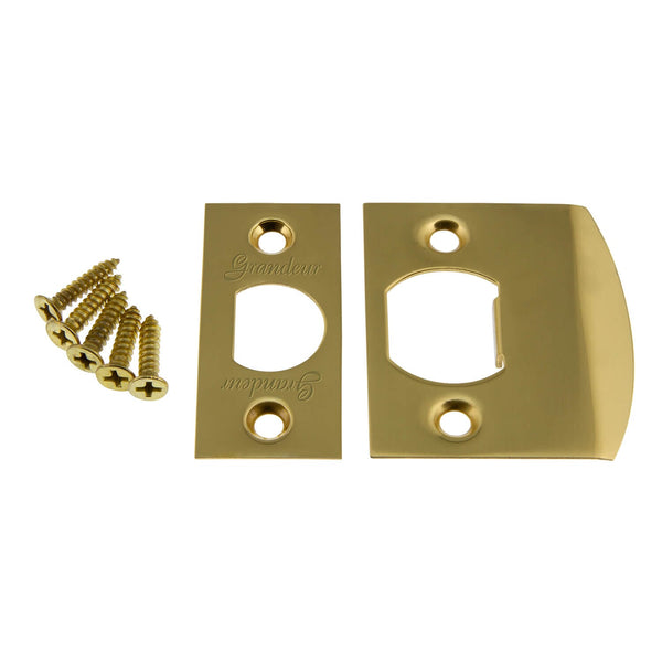 Square Latch Kit in Polished Brass - Grandeur Hardware