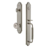 Arc One-Piece Handleset with C Grip and Bouton Knob in Satin Nickel