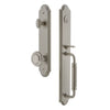 Arc One-Piece Handleset with C Grip and Circulaire Knob in Satin Nickel