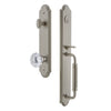 Arc One-Piece Handleset with C Grip and Fontainebleau Knob in Satin Nickel