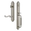 Arc One-Piece Handleset with C Grip and Newport Lever in Satin Nickel