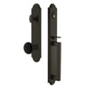 Grandeur Arc One-Piece Handleset with D Grip and Coventry Knob in Timeless Bronze