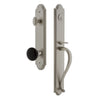 Grandeur Arc One-Piece Handleset with S Grip and Coventry Knob in Satin Nickel