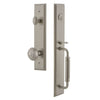 Carré One-Piece Handleset with C Grip and Windsor Knob in Satin Nickel