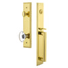 Carré One-Piece Handleset with D Grip and Provence Knob in Lifetime Brass