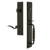 Carré One-Piece Handleset with F Grip and Bellagio Lever in Timeless Bronze