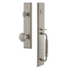 Carré One-Piece Handleset with F Grip and Windsor Knob in Satin Nickel