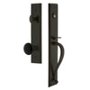 Grandeur Carré One-Piece Handleset with S Grip and Coventry Knob in Timeless Bronze