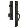 Carré One-Piece Handleset with S Grip and Windsor Knob in Timeless Bronze