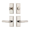 Carre Short Plate Entry Set with Carre Lever in Polished Nickel