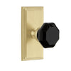 Carré Short Plate with Lyon Knob in Satin Brass