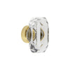 Baguette Clear Crystal 1-9/16” Cabinet Knob in Satin Brass