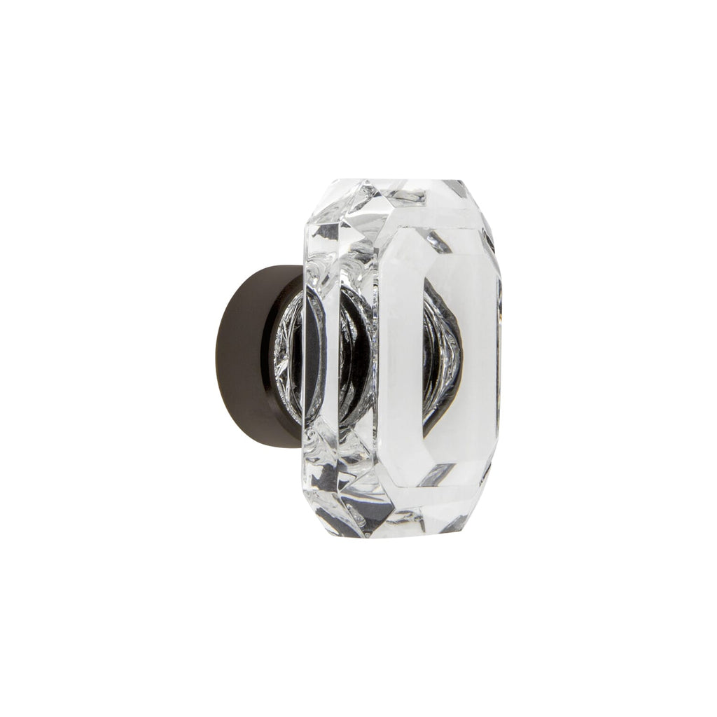 Baguette Clear Crystal 1-9/16” Cabinet Knob in Timeless Bronze