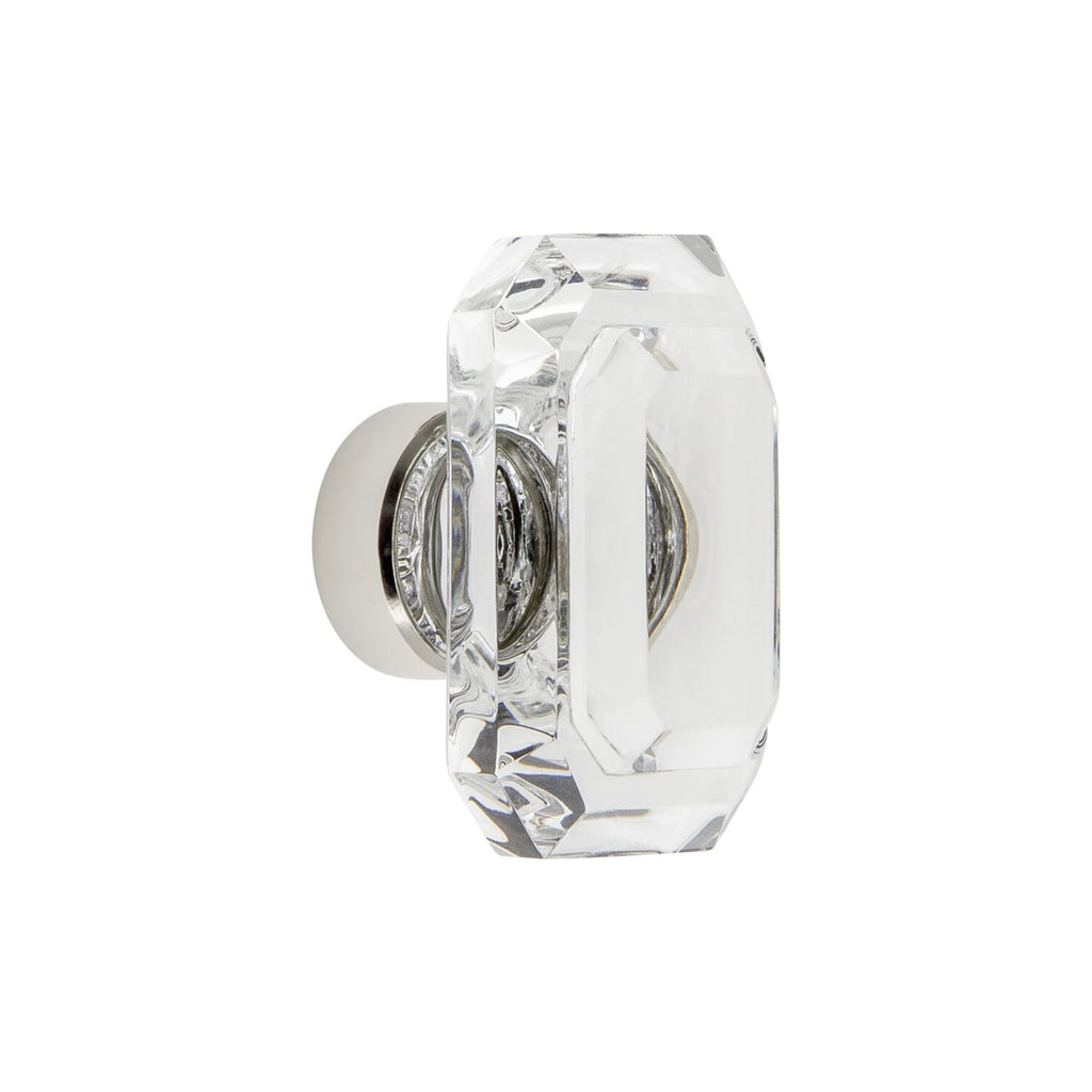 Baguette Clear Crystal 1-3/4" Cabinet Knob in Polished Nickel