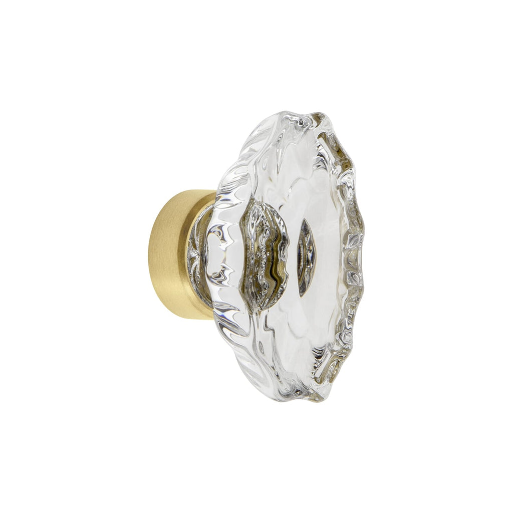 Biarritz Crystal 1-3/4" Cabinet Knob in Satin Brass