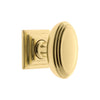 Anneau 1-3/4" Cabinet Knob with Carré Square Rosette in Polished Brass