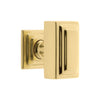 Carré 1-3/4” Cabinet Knob with Carré Square Rosette in Polished Brass