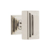 Carré 1-3/4” Cabinet Knob with Carré Square Rosette in Polished Nickel