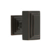 Carré 1-3/4” Cabinet Knob with Carré Square Rosette in Timeless Bronze