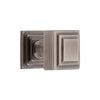 Carré 1-1/4" Square Cabinet Knob with Carré Square Rosette in Antique Pewter