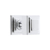 Carré 1-1/4" Square Cabinet Knob with Carré Square Rosette in Bright Chrome