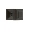 Carré 1-1/4" Square Cabinet Knob with Carré Square Rosette in Timeless Bronze