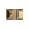 Carré 1-1/4" Square Cabinet Knob with Carré Square Rosette in Vintage Brass