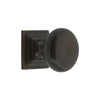 Fifth Avenue 1-3/8” Cabinet Knob with Carré Square Rosette in Timeless Bronze