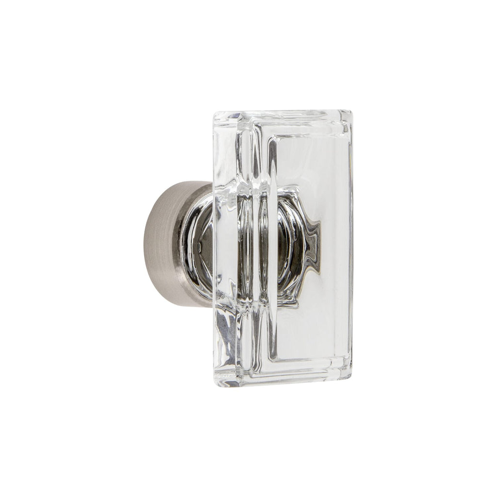 Carré Crystal 1-3/4” Cabinet Knob in Satin Nickel