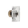 Carré Crystal 1-3/4” Cabinet Knob in Vintage Brass