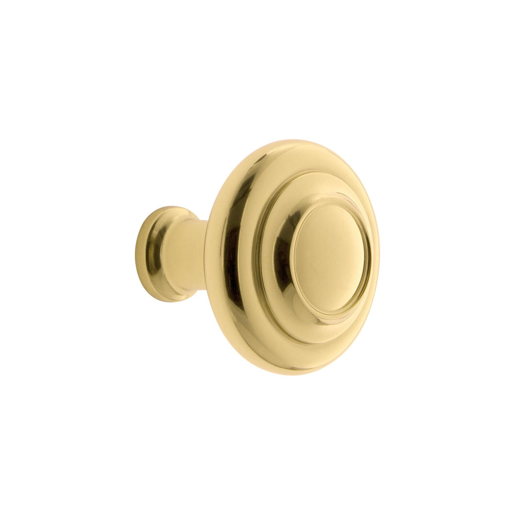 Circulaire 1-3/8” Cabinet Knob in Polished Brass
