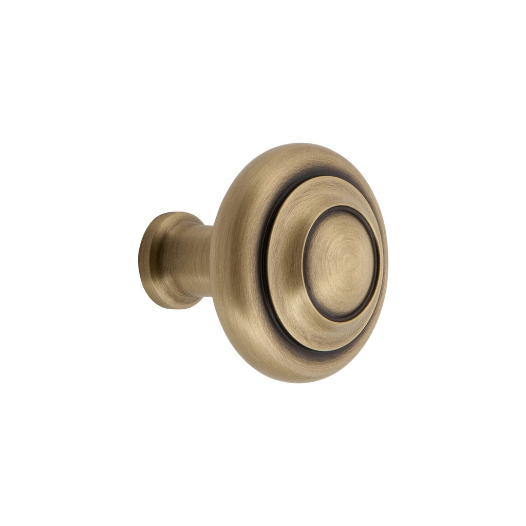 Circulaire 1-3/8” Cabinet Knob in Vintage Brass