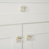 Carré Crystal 1-1/4” Square Cabinet Knob in Polished Brass