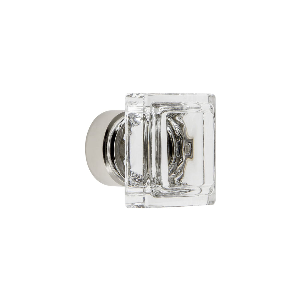 Carré Crystal 1-1/4” Square Cabinet Knob in Polished Nickel