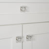 Carré Crystal 1-1/4” Square Cabinet Knob in Satin Nickel