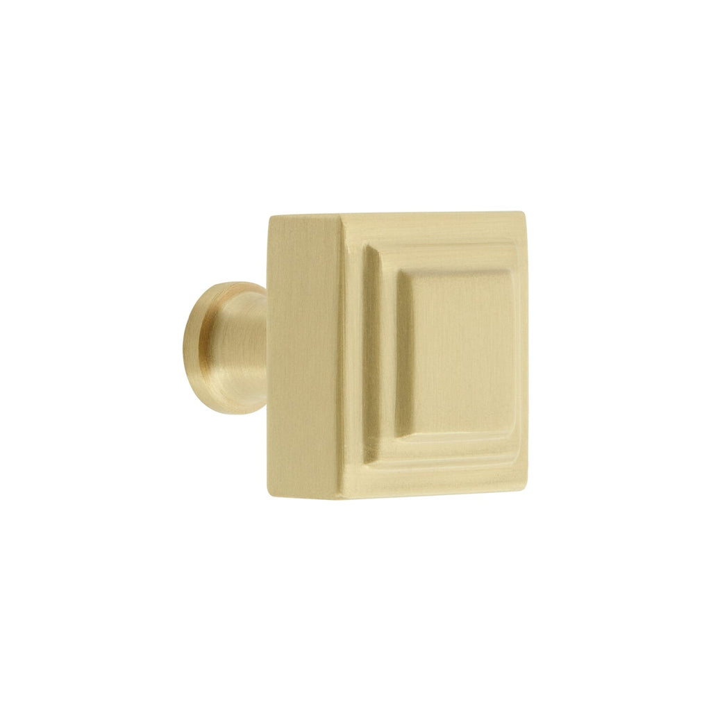 Carré 1-1/4” Square Cabinet Knob in Satin Brass