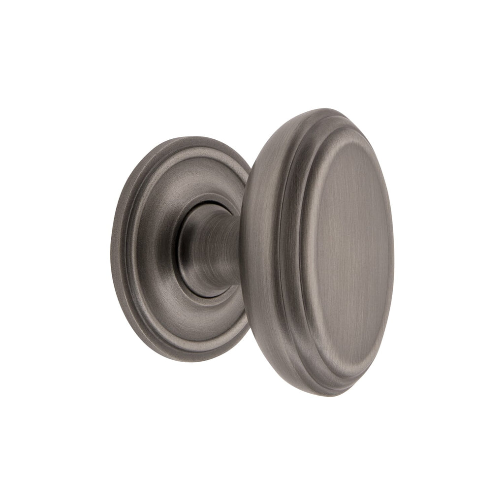 Anneau 1-3/4" Cabinet Knob with Georgetown Rosette in Antique Pewter
