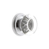 Bordeaux Crystal 1-3/8" Cabinet Knob with Georgetown Rosette in Bright Chrome