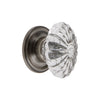 Burgundy Crystal 1-3/4" Cabinet Knob with Georgetown Rosette in Antique Pewter