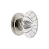 Burgundy Crystal 1-3/4" Cabinet Knob with Georgetown Rosette in Polished Nickel