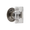 Carré Crystal 1-3/4” Cabinet Knob with Georgetown Rosette in Antique Pewter
