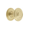 Circulaire 1-3/8” Cabinet Knob with Georgetown Rosette in Satin Brass