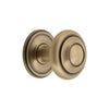 Circulaire 1-3/8” Cabinet Knob with Georgetown Rosette in Vintage Brass