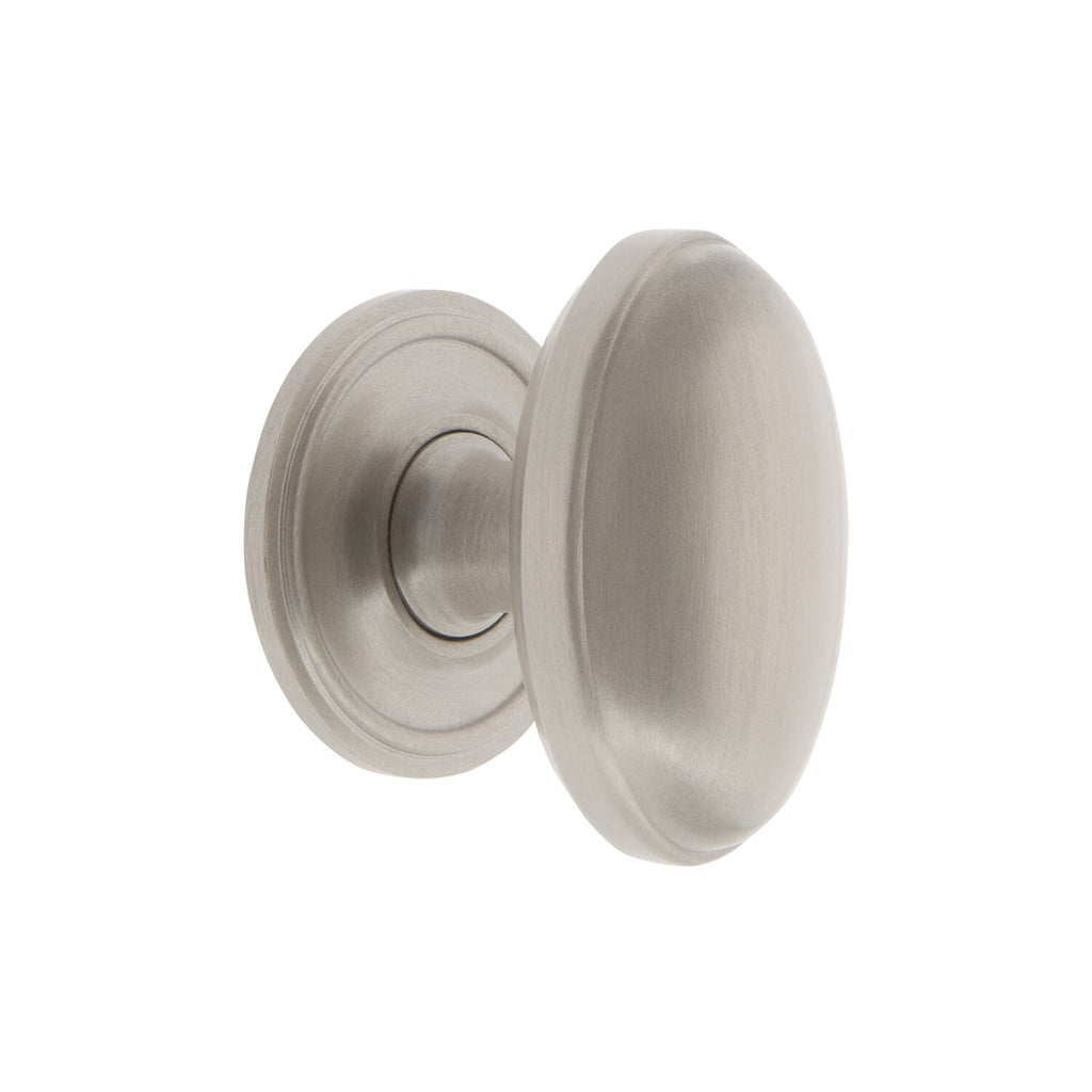 Eden Prairie 1-3/4” Cabinet Knob with Georgetown Rosette in Satin Nickel