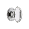 Provence Crystal 1-3/4" Cabinet Knob with Georgetown Rosette in Bright Chrome