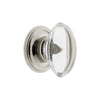 Provence Crystal 1-3/4" Cabinet Knob with Georgetown Rosette in Polished Nickel